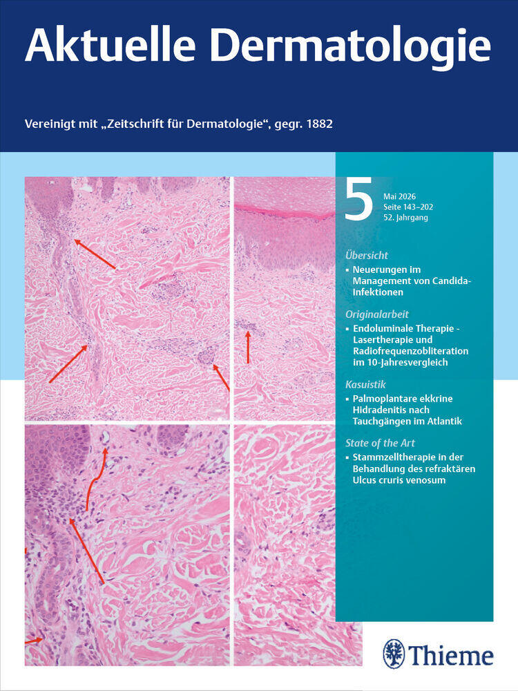 Titelbild der Zeitschrift "Aktuelle Dermatologie"