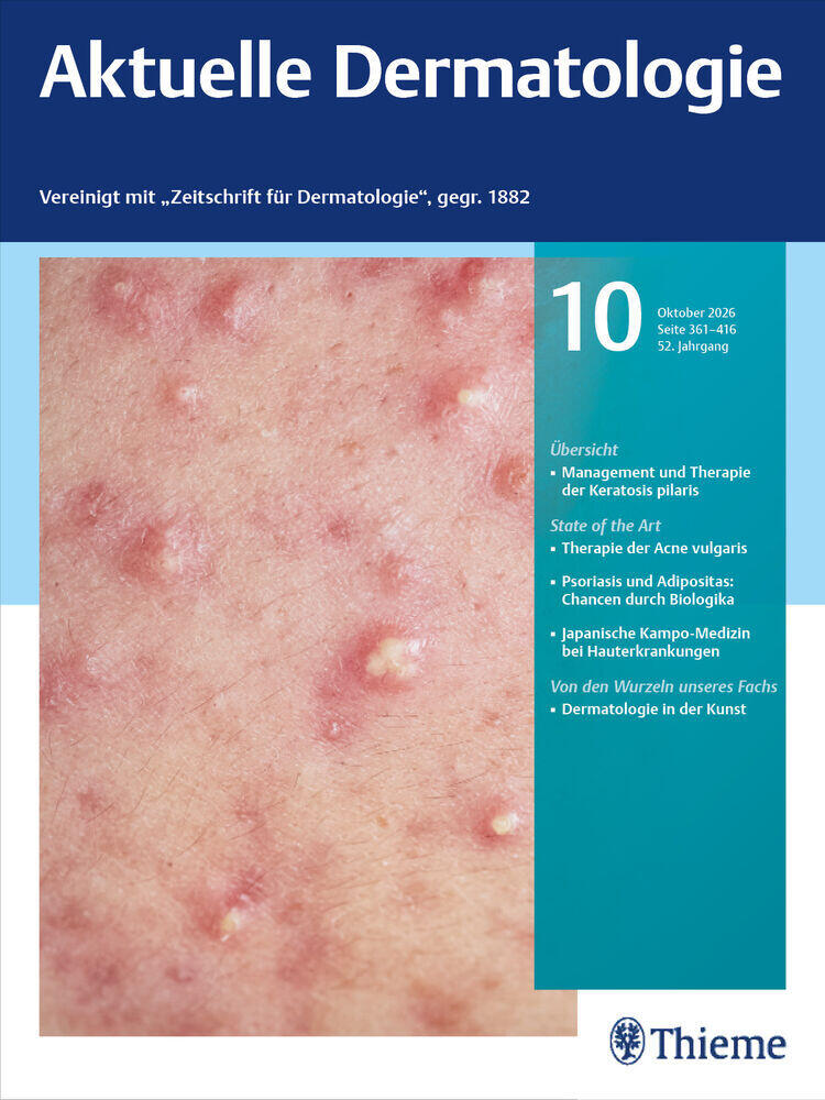 Titelbild der Zeitschrift "Aktuelle Dermatologie"