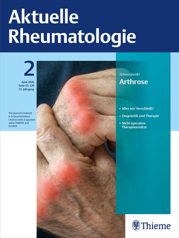 Titelbild der Zeitschrift "Aktuelle Rheumatologie"
