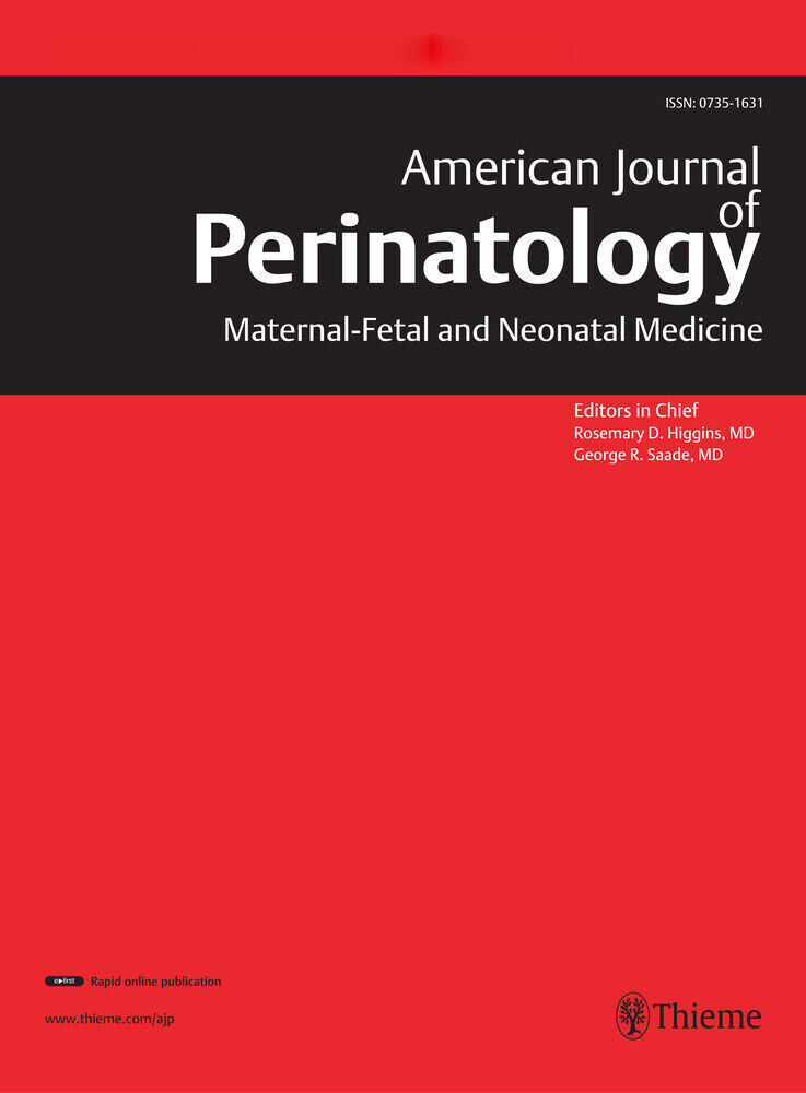 Titelbild der Zeitschrift "American Journal of Perinatology"
