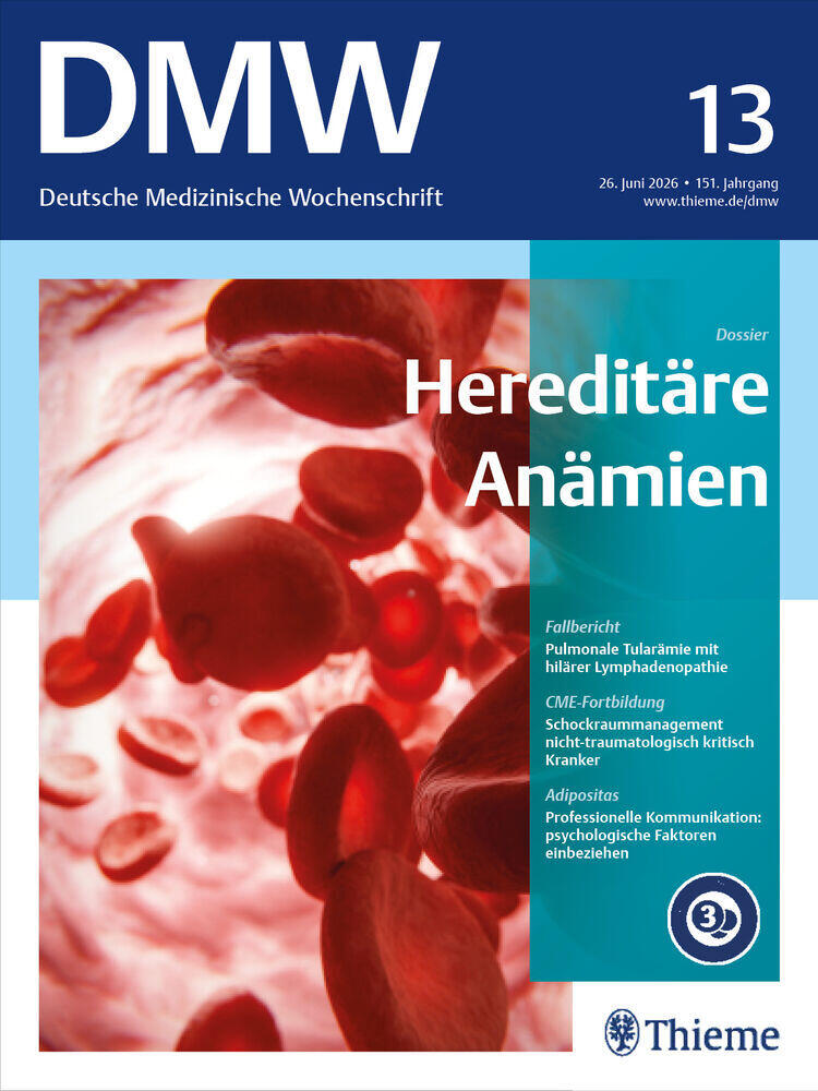 Titelbild der Zeitschrift "DMW - Deutsche Medizinische Wochenschrift"