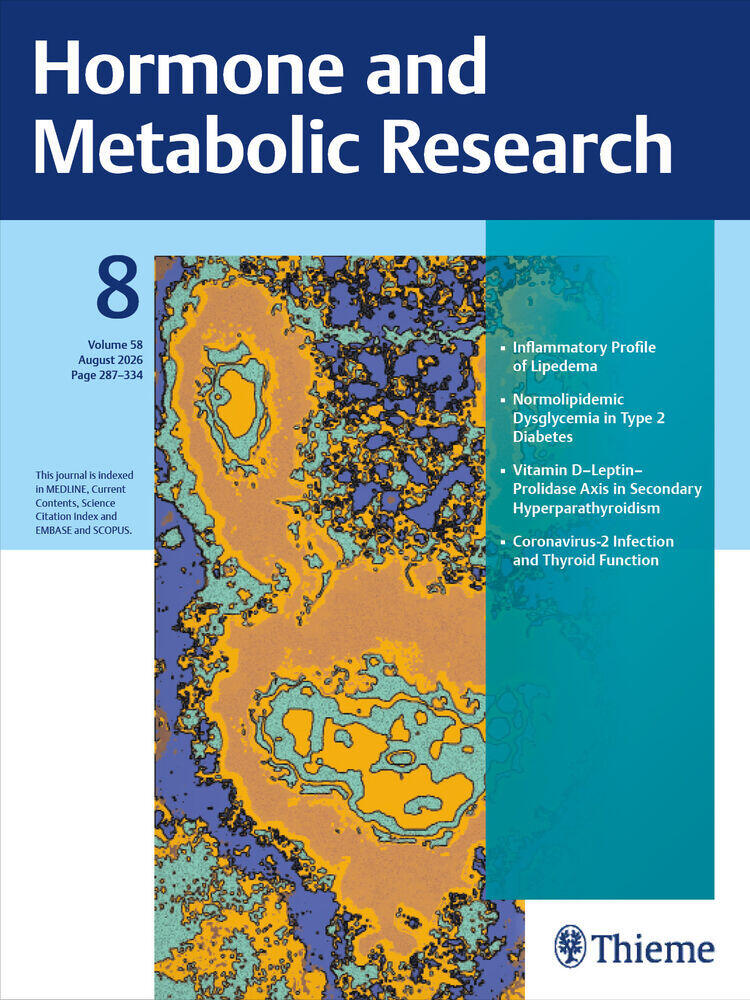 Journal cover of "Hormone and Metabolic Research"