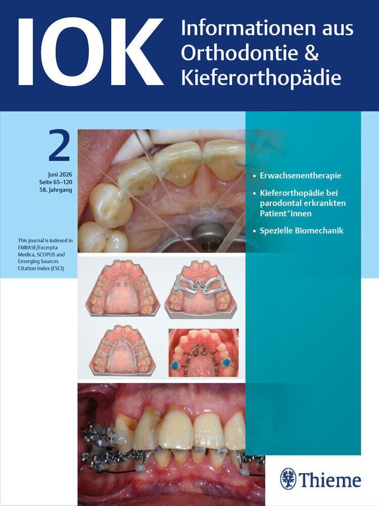 Journal cover of "IOK - Informationen aus Orthodontie & Kieferorthopädie"