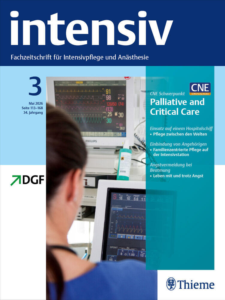 Journal cover of "intensiv"