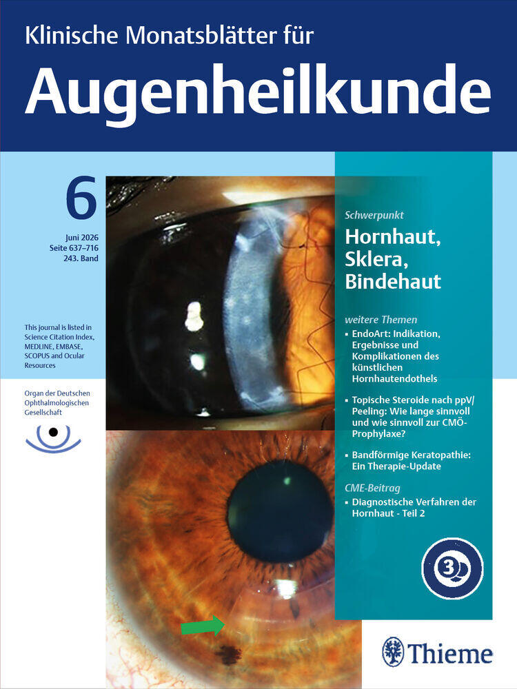 Journal cover of "KliMo - Klinische Monatsblätter für Augenheilkunde"