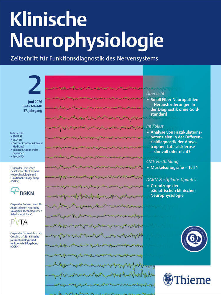 Titelbild der Zeitschrift "Klinische Neurophysiologie"