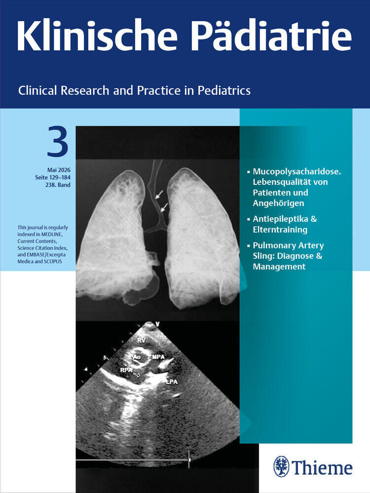 Journal cover of "Klinische Pädiatrie"