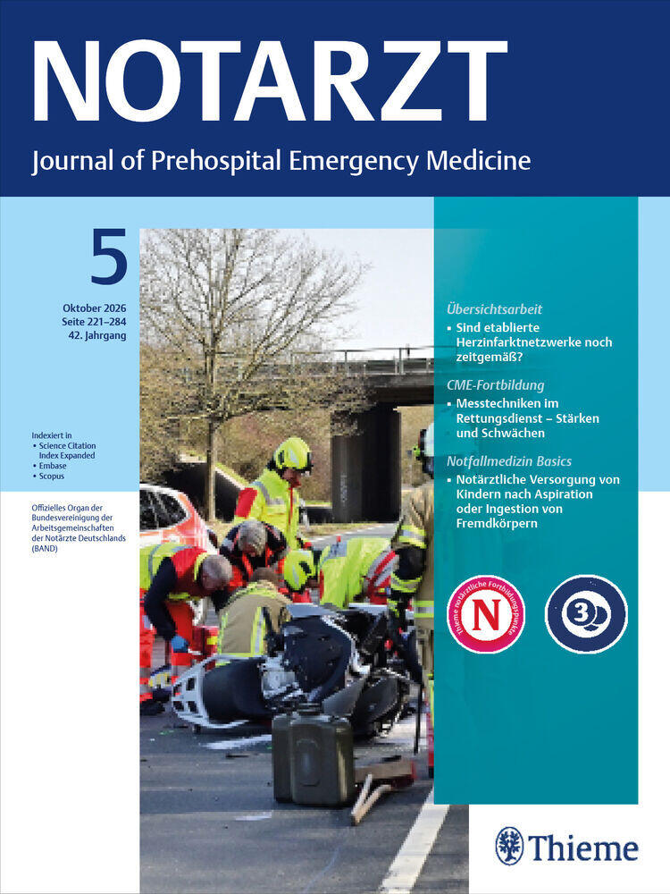 Journal cover of "NOTARZT"