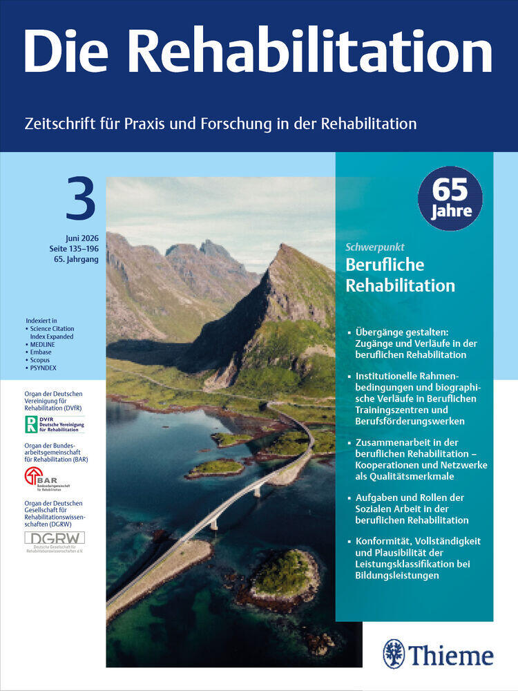 Journal cover of "Die Rehabilitation"