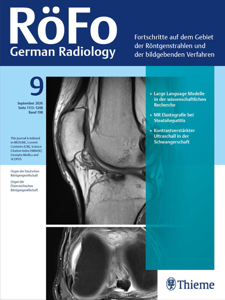 Titelbild der Zeitschrift "RöFo – German Radiology"