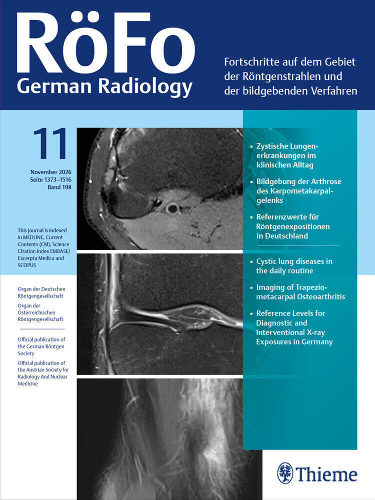 Titelbild der Zeitschrift "RöFo – German Radiology"