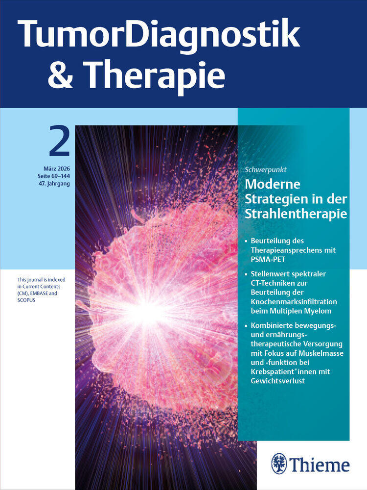 Titelbild der Zeitschrift "TumorDiagnostik & Therapie"