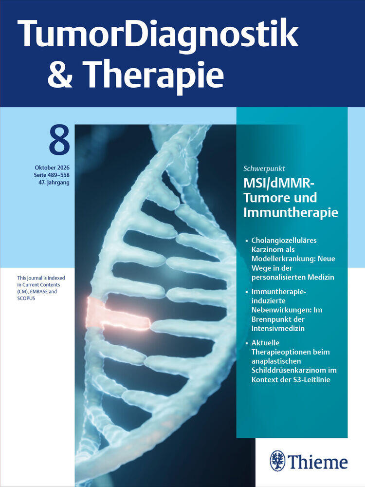 Journal cover of "TumorDiagnostik & Therapie"