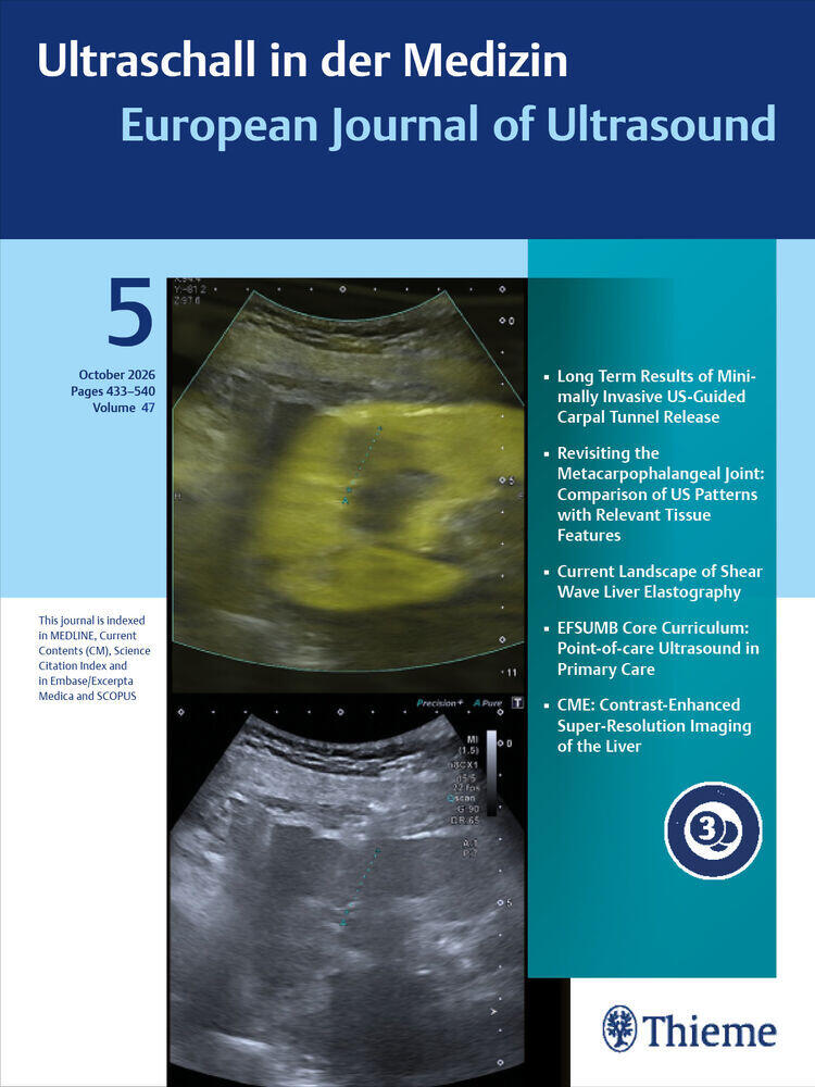 Journal cover of "Ultraschall in der Medizin"