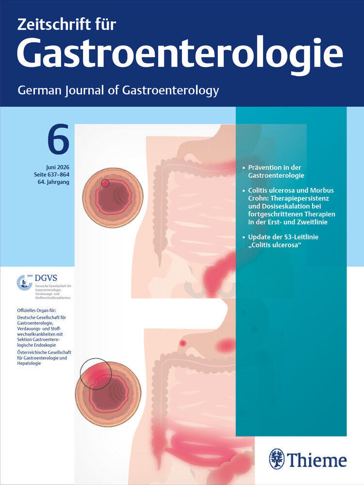 Titelbild der Zeitschrift "Zeitschrift für Gastroenterologie"