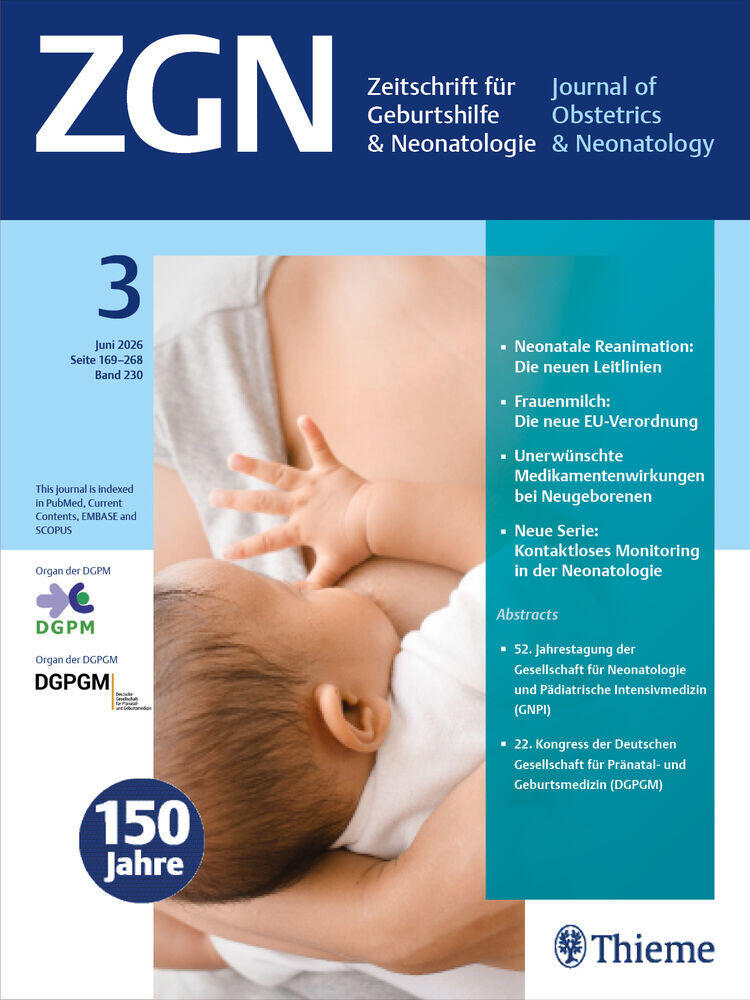 Titelbild der Zeitschrift "Zeitschrift für Geburtshilfe und Neonatologie"