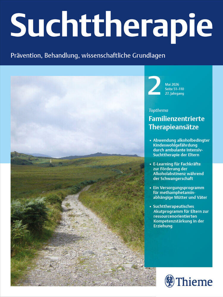 Journal cover of "Suchttherapie"