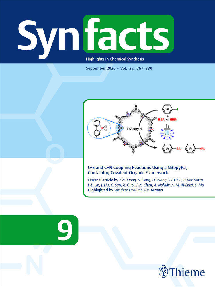 Journal cover of "SYNFACTS"