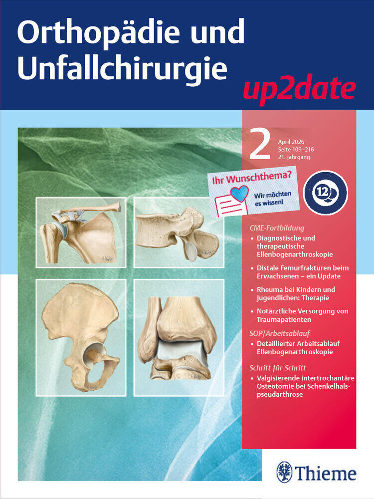 Titelbild der Zeitschrift "Orthopädie und Unfallchirurgie up2date"