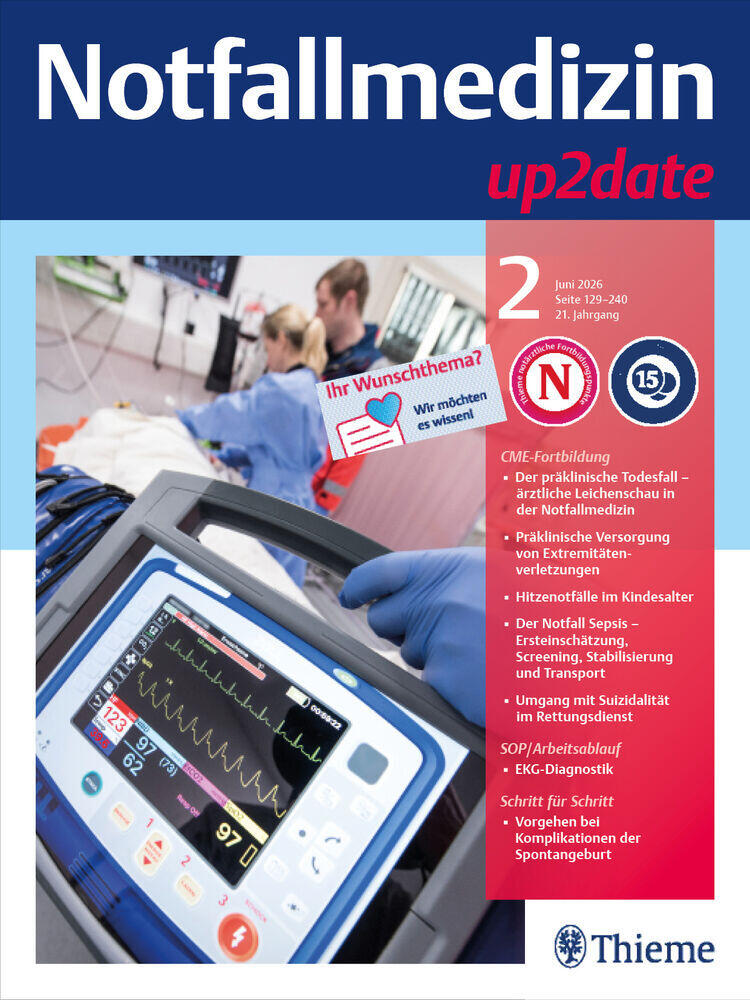 Journal cover of "Notfallmedizin up2date"