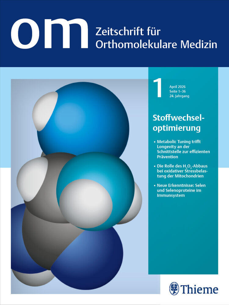 Titelbild der Zeitschrift "OM - Zeitschrift für Orthomolekulare Medizin"