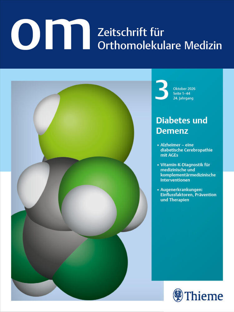 Journal cover of "OM - Zeitschrift für Orthomolekulare Medizin"