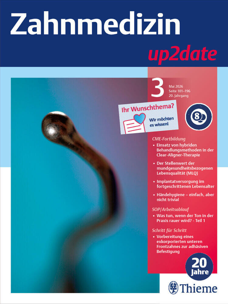 Titelbild der Zeitschrift "Zahnmedizin up2date"