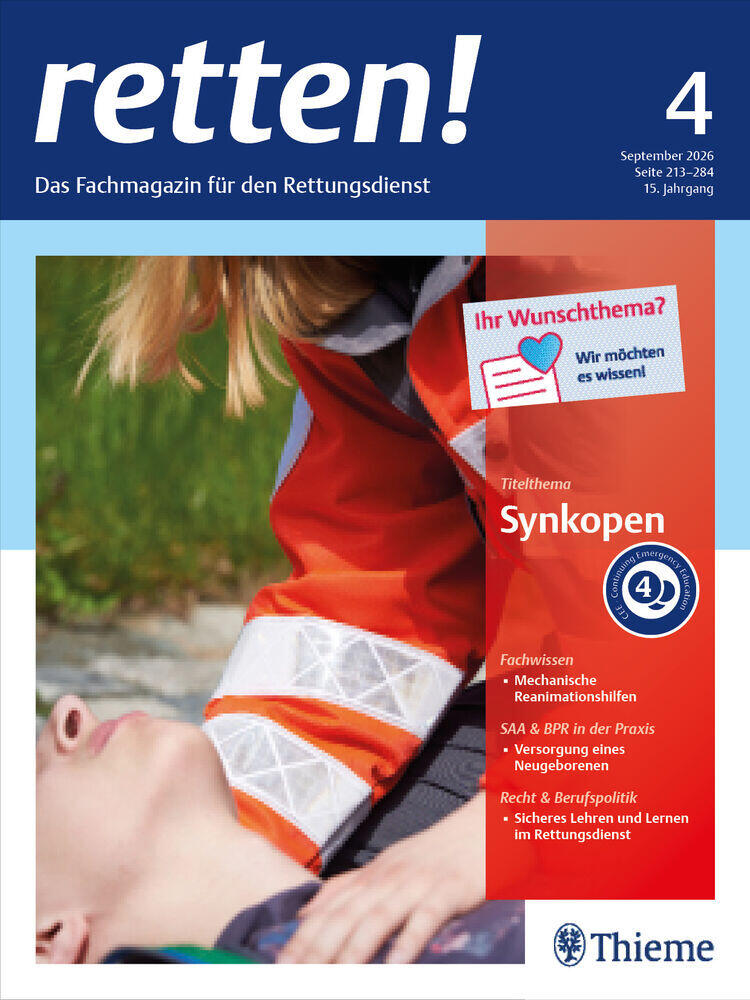 Journal cover of "retten!"