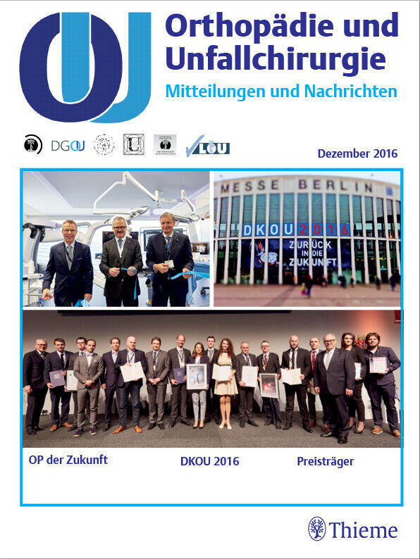Journal cover of "Orthopädie und Unfallchirurgie - Mitteilungen und Nachrichten"