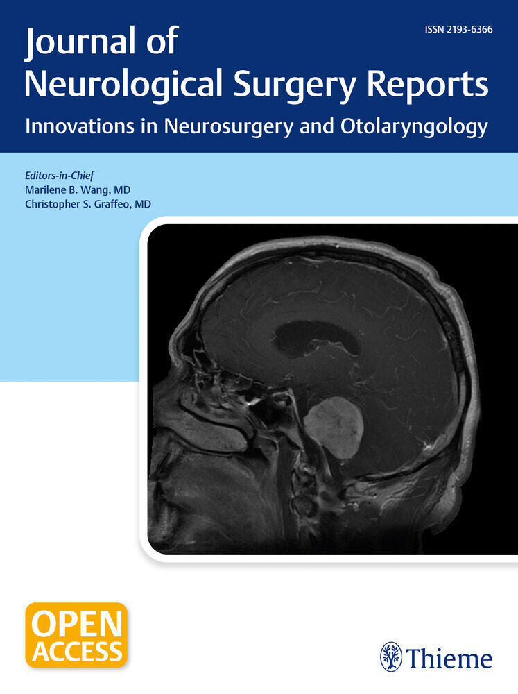Journal cover of "Journal of Neurological Surgery Reports"