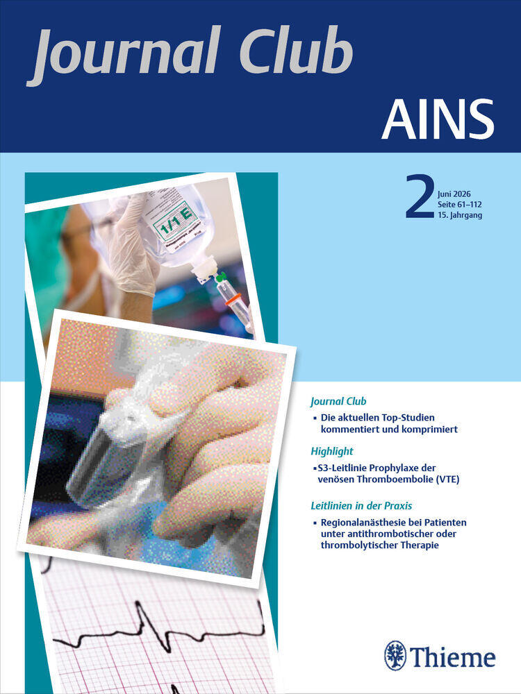 Titelbild der Zeitschrift "Journal Club AINS"