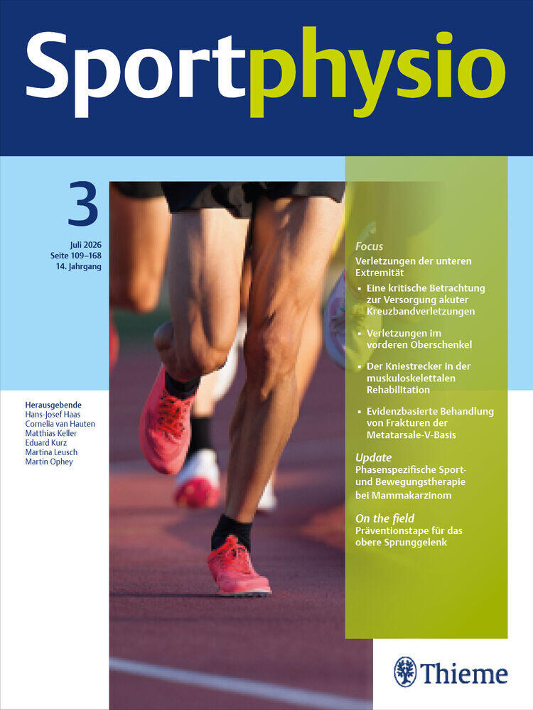 Titelbild der Zeitschrift "Sportphysio"