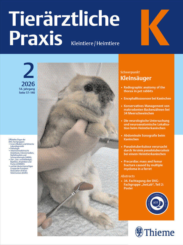 Titelbild der Zeitschrift "Tierärztliche Praxis Kleintiere/Heimtiere"