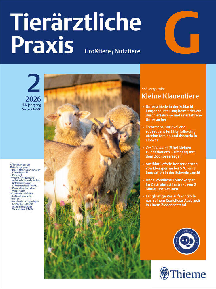 Journal cover of "Tierärztliche Praxis Großtiere/Nutztiere"