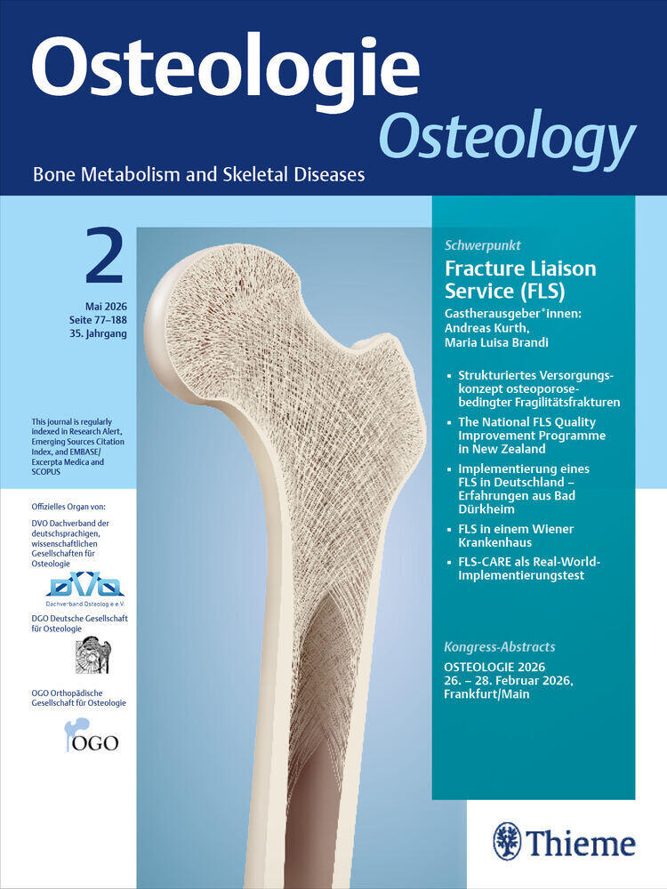 Titelbild der Zeitschrift "Osteologie"