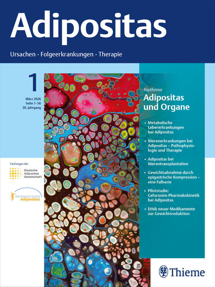 Titelbild der Zeitschrift "Adipositas"