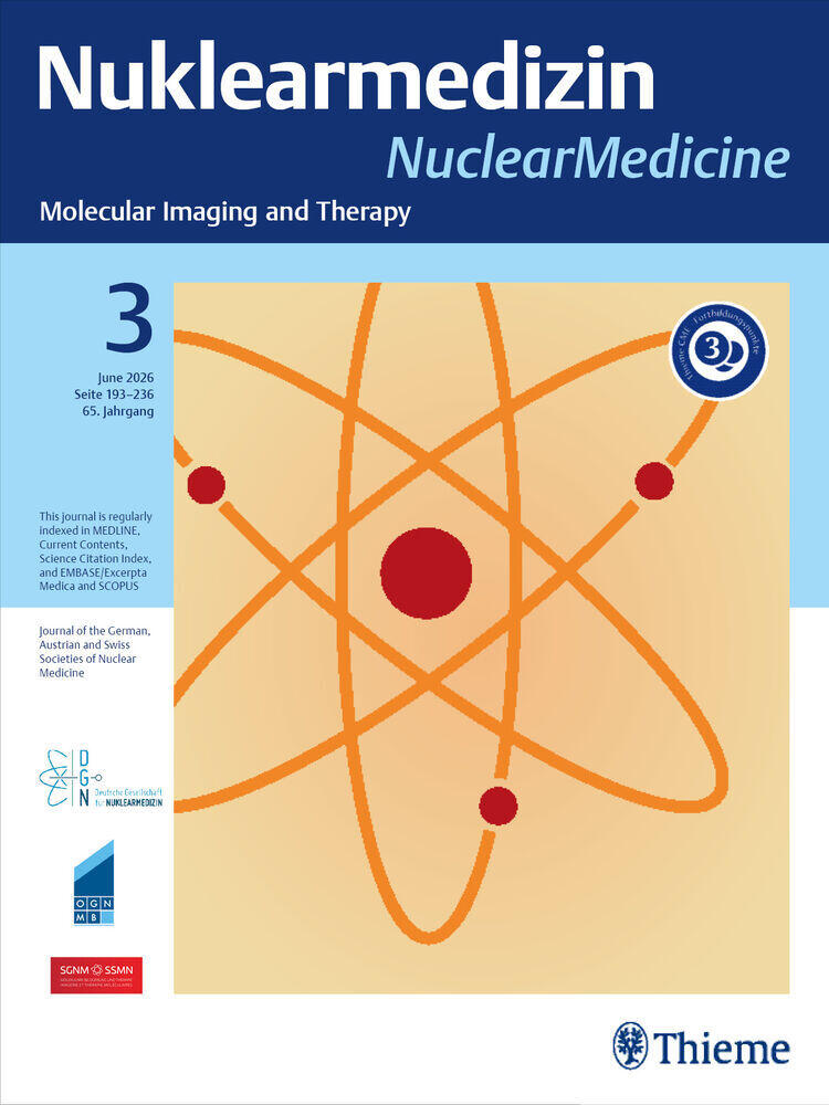 Titelbild der Zeitschrift "Nuklearmedizin"