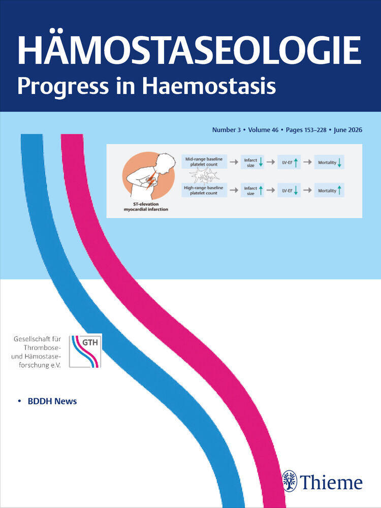 Journal cover of "Hämostaseologie"