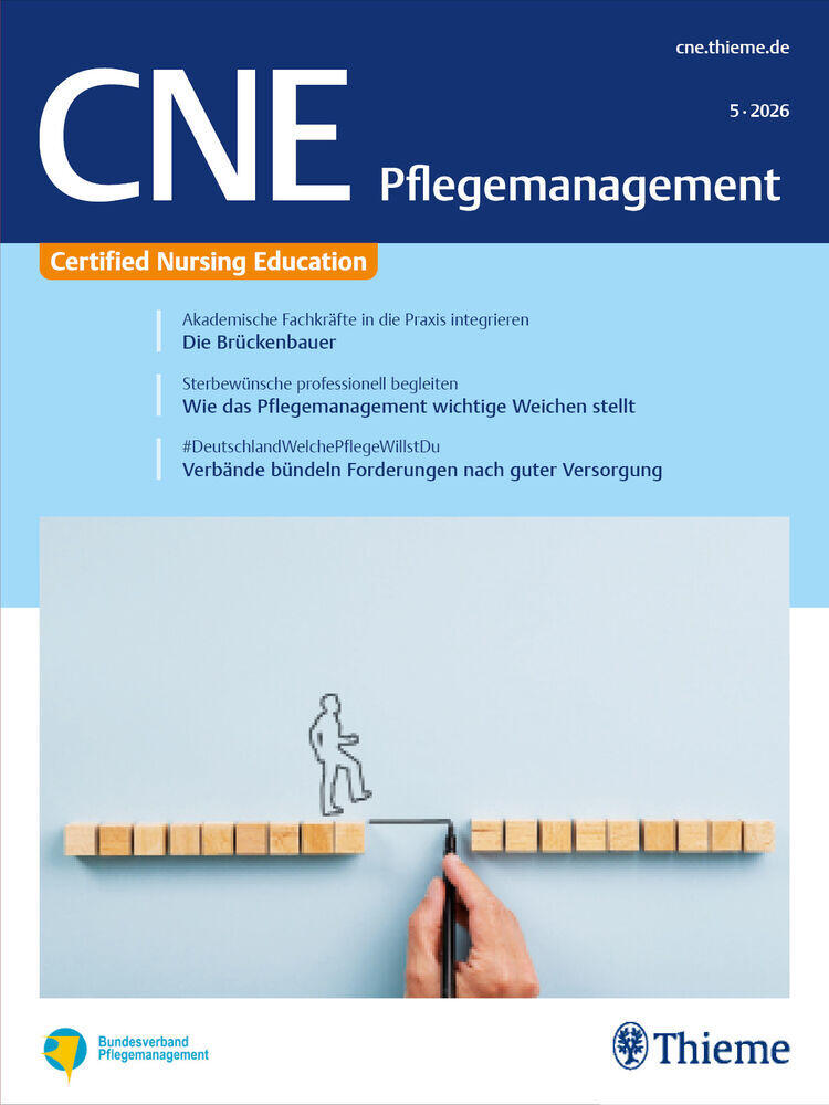 Titelbild der Zeitschrift "CNE Pflegemanagement"