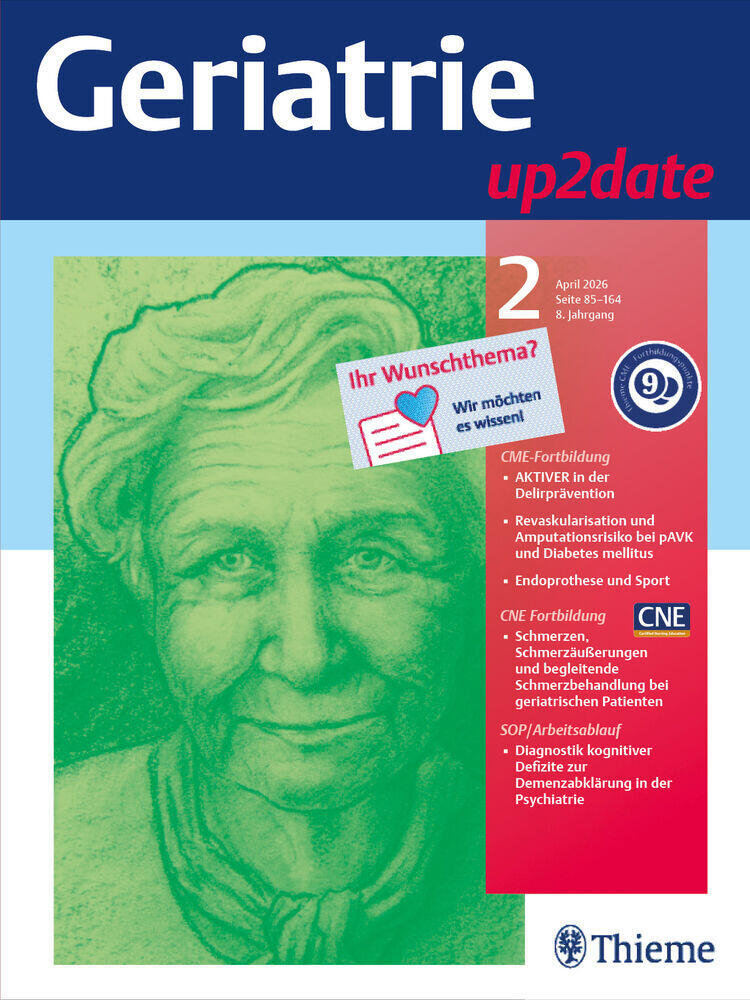 Titelbild der Zeitschrift "Geriatrie up2date"