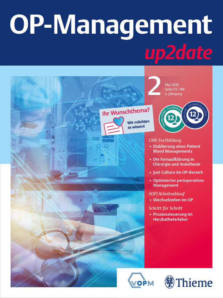 Titelbild der Zeitschrift "OP-Management up2date"